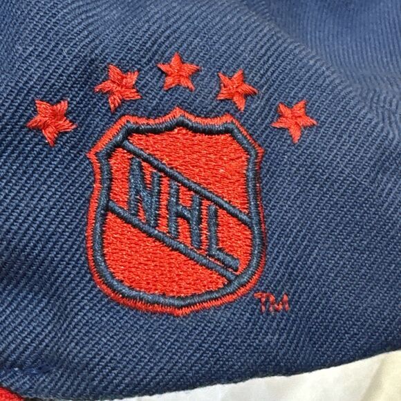 Mitchell & Ness Vintage Hockey Winnipeg Jets Wool Snapback Hat Blue/Red - Picture 12 of 15